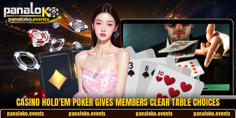 Casino Hold'em Poker gives members clear table choices