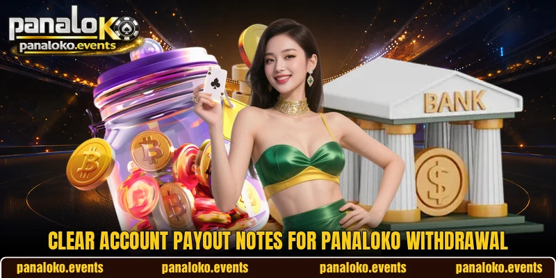 Clear account payout notes for panaloko withdrawal