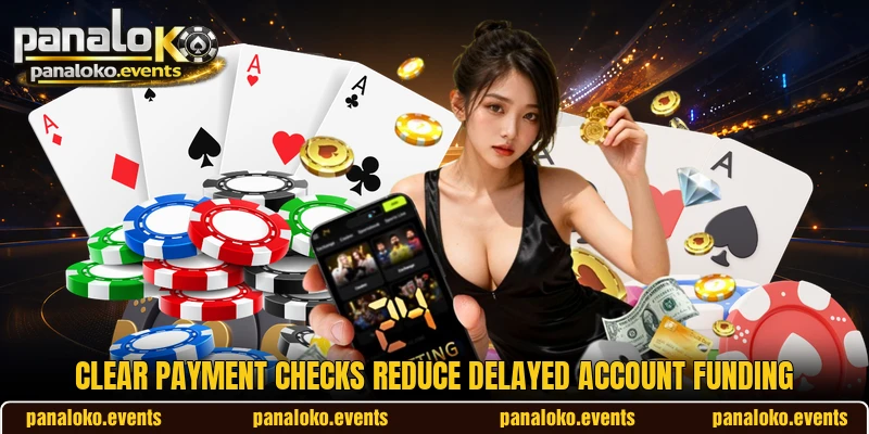 Clear payment checks reduce delayed account funding