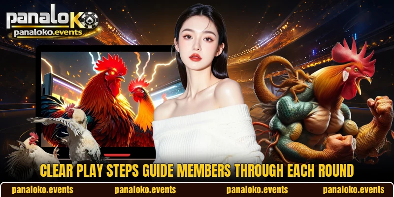 Clear play steps guide members through each round