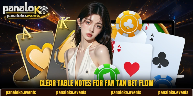 Clear table notes for Fan Tan Bet flow