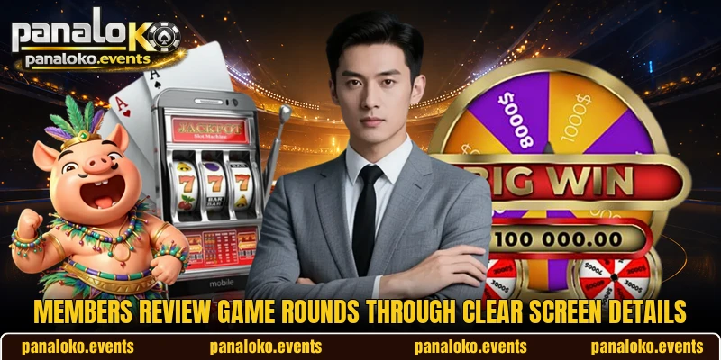 Members review game rounds through clear screen details