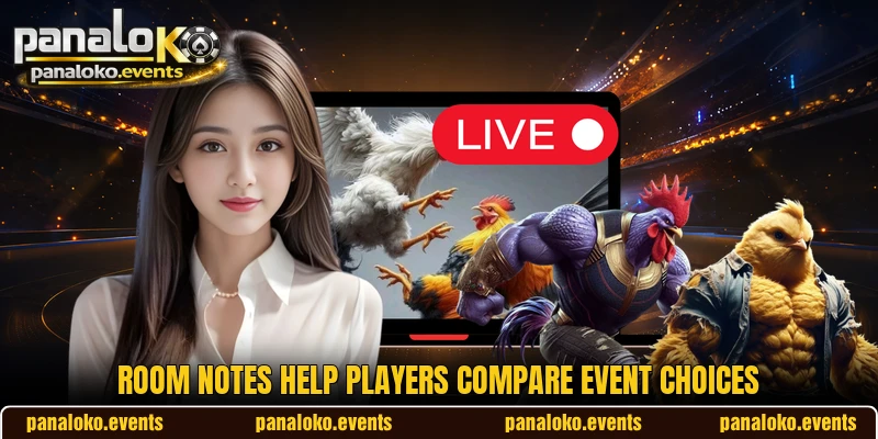 Room notes help players compare event choices