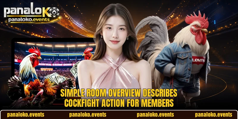 Simple room overview describes cockfight action for members